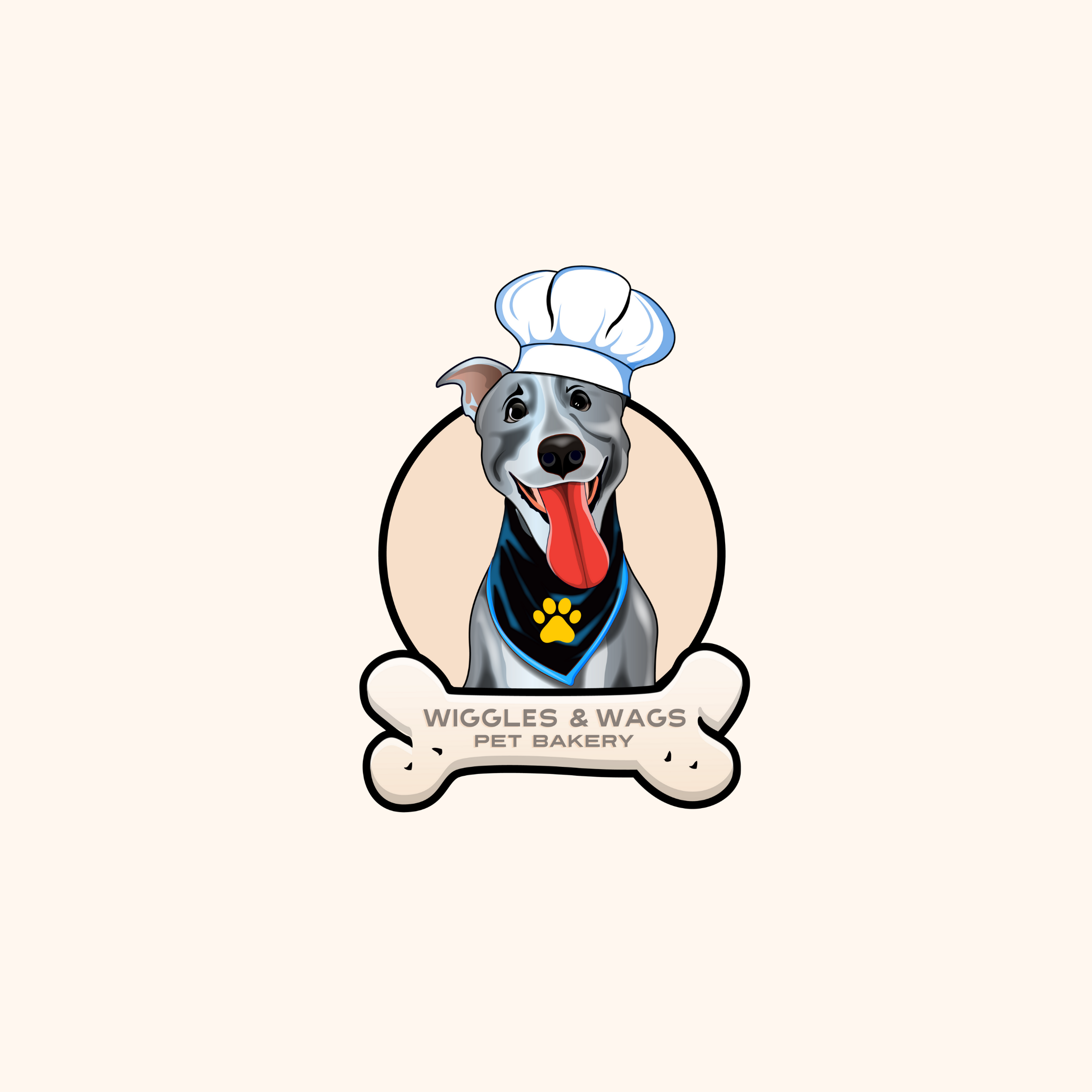 Wiggles and Wags Pet Bakery logo