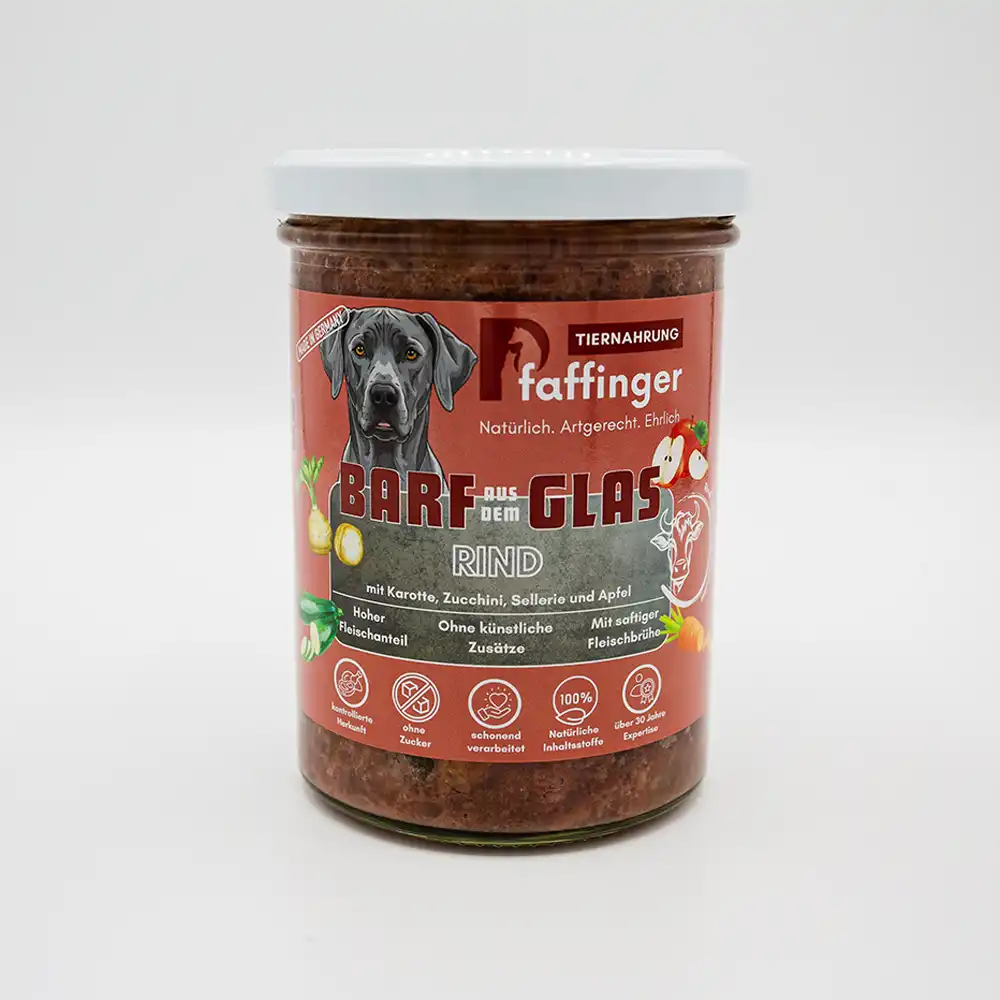 BARF aus dem Glas – Rind mit Gemüse & Apfel
