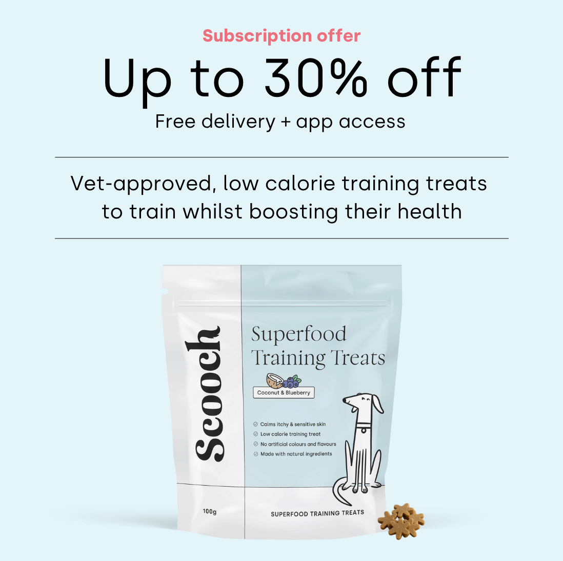 Training Treats Coconut & Blueberry (3 packs)