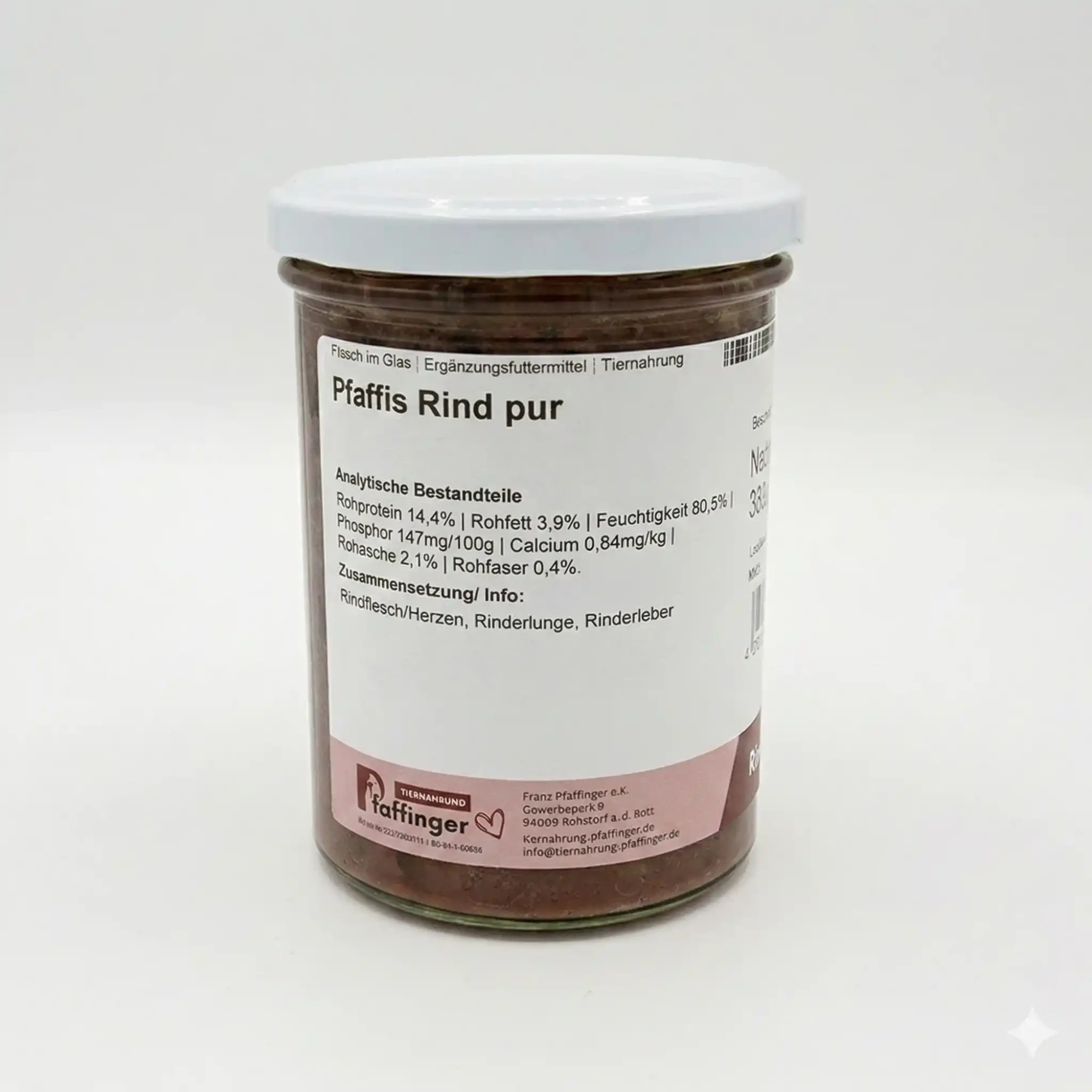 Pfaffis Glas Rind pur
