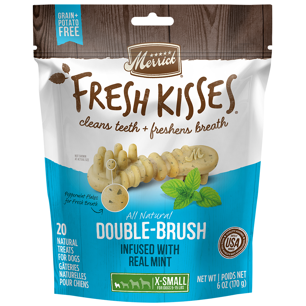 Fresh Kisses Infused With Mint - For Extra Small Dogs (5-15 Lbs) Dog Dental Chews
