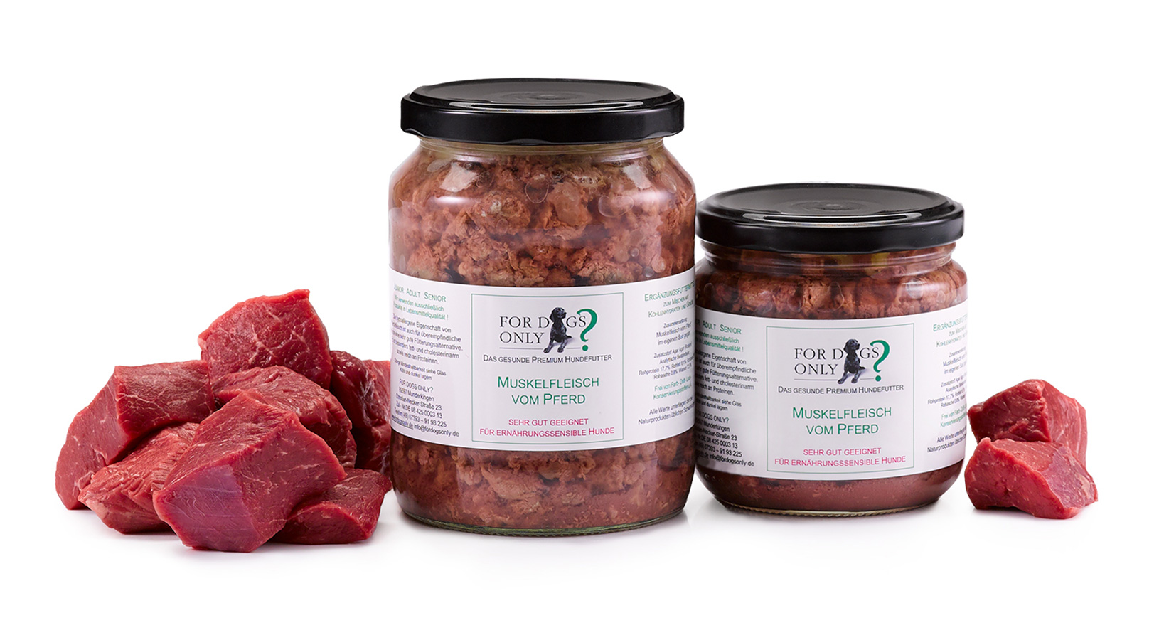 Premium Hundefutter Pferd Pur