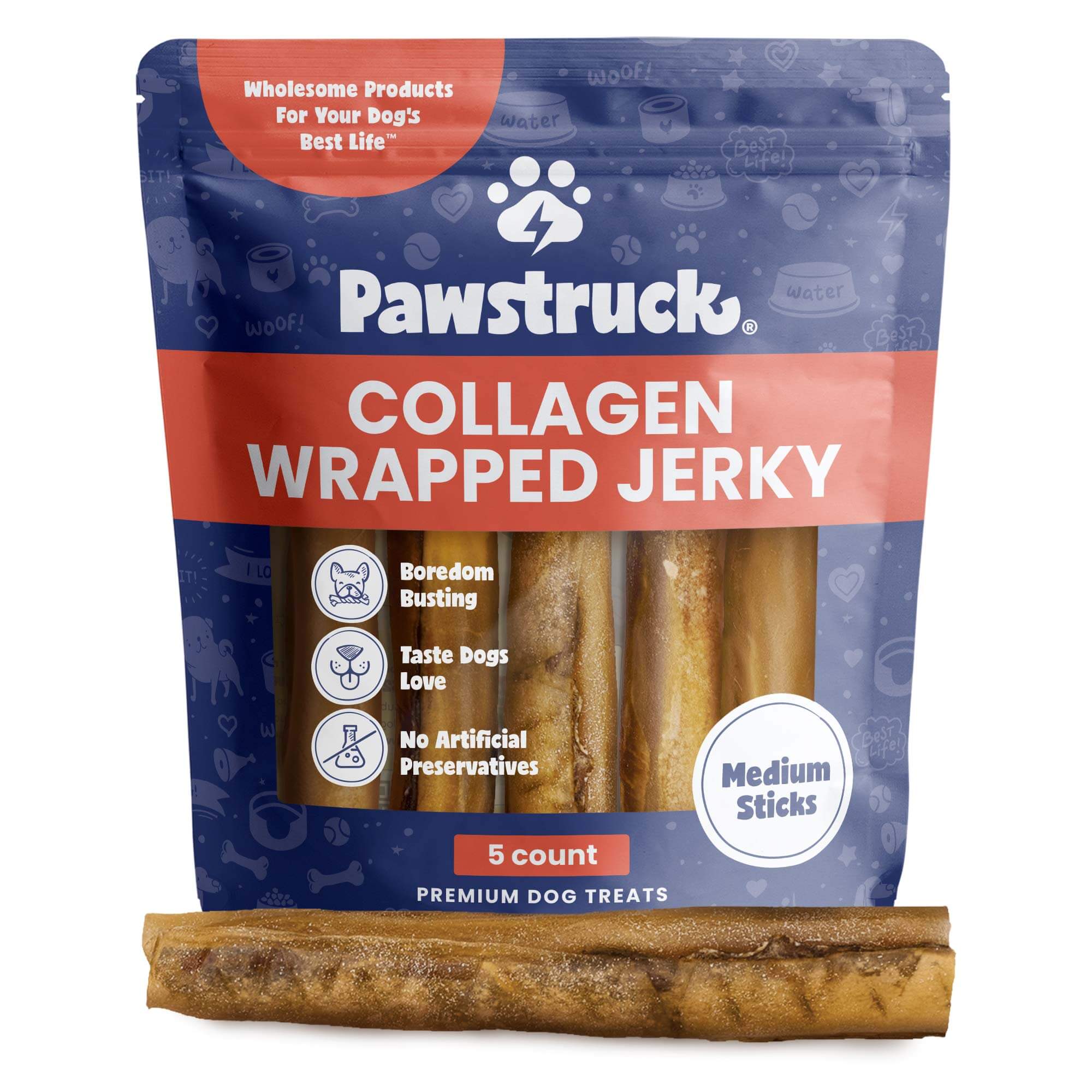 Collagen Wrapped Jerky Stick