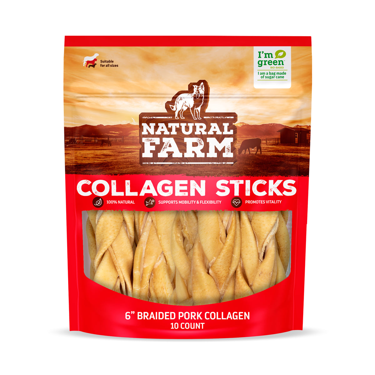 Braided Pork Collagen Sticks