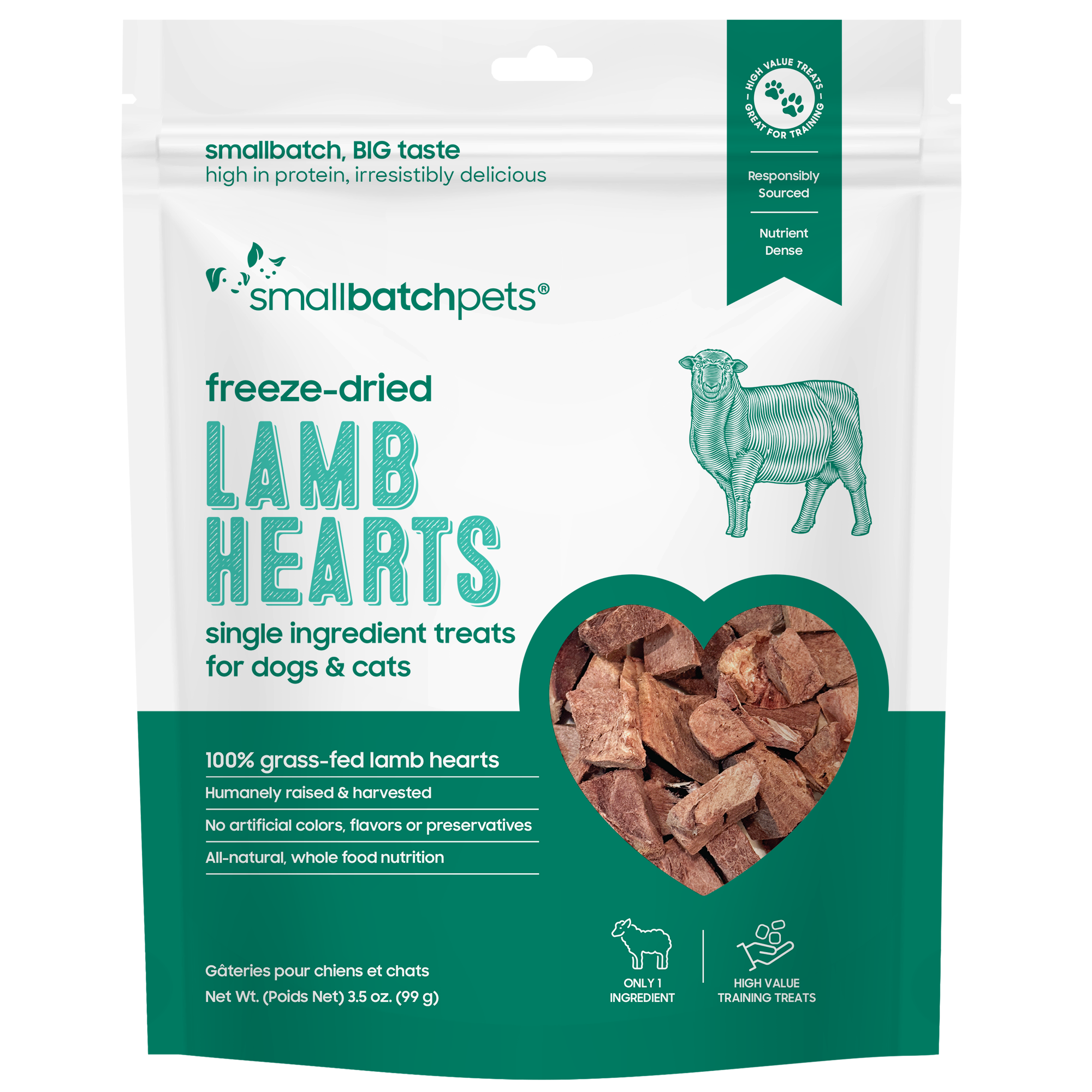 Freeze-Dried Lamb Heart Treats