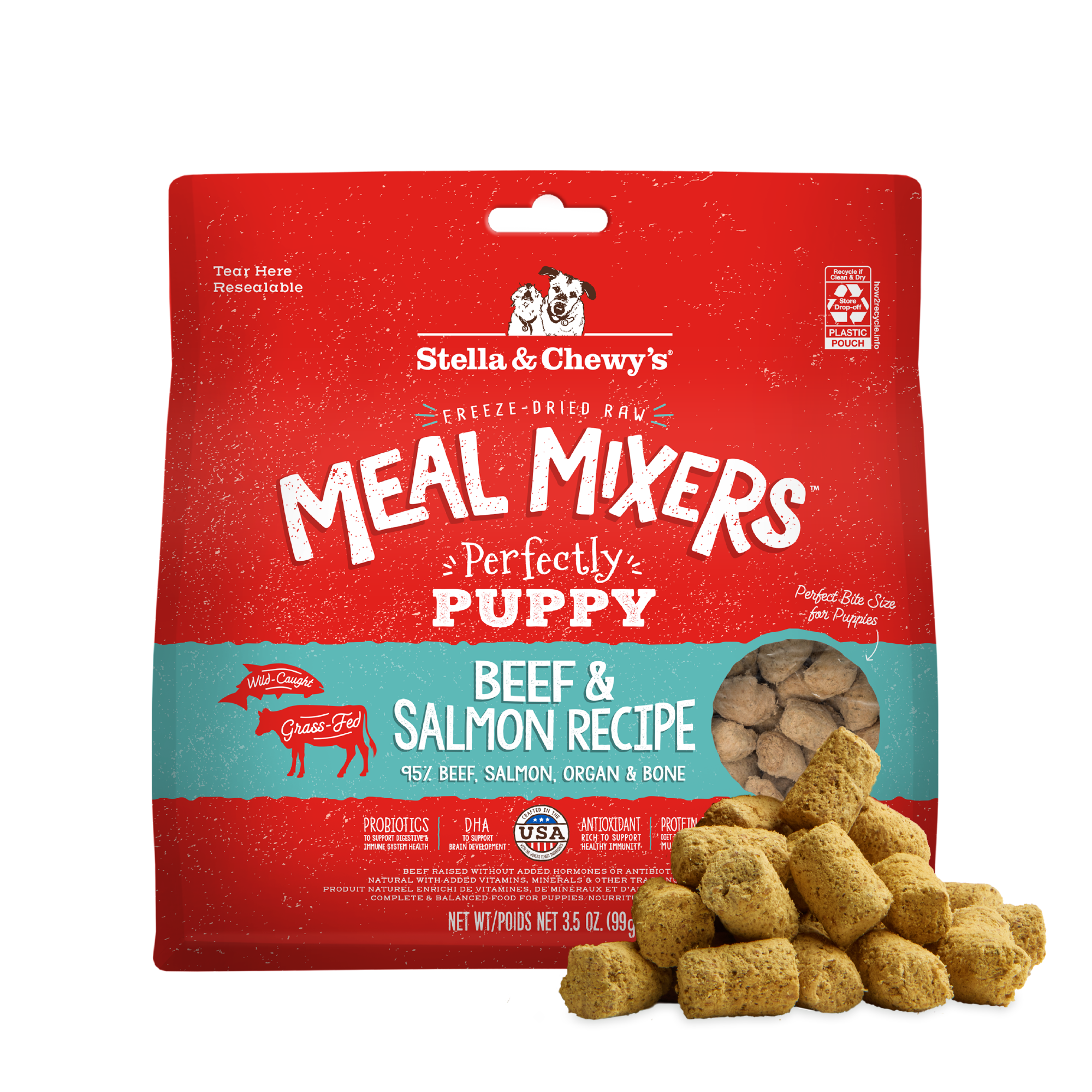 Perfectly Puppy Beef & Salmon Meal Mixers