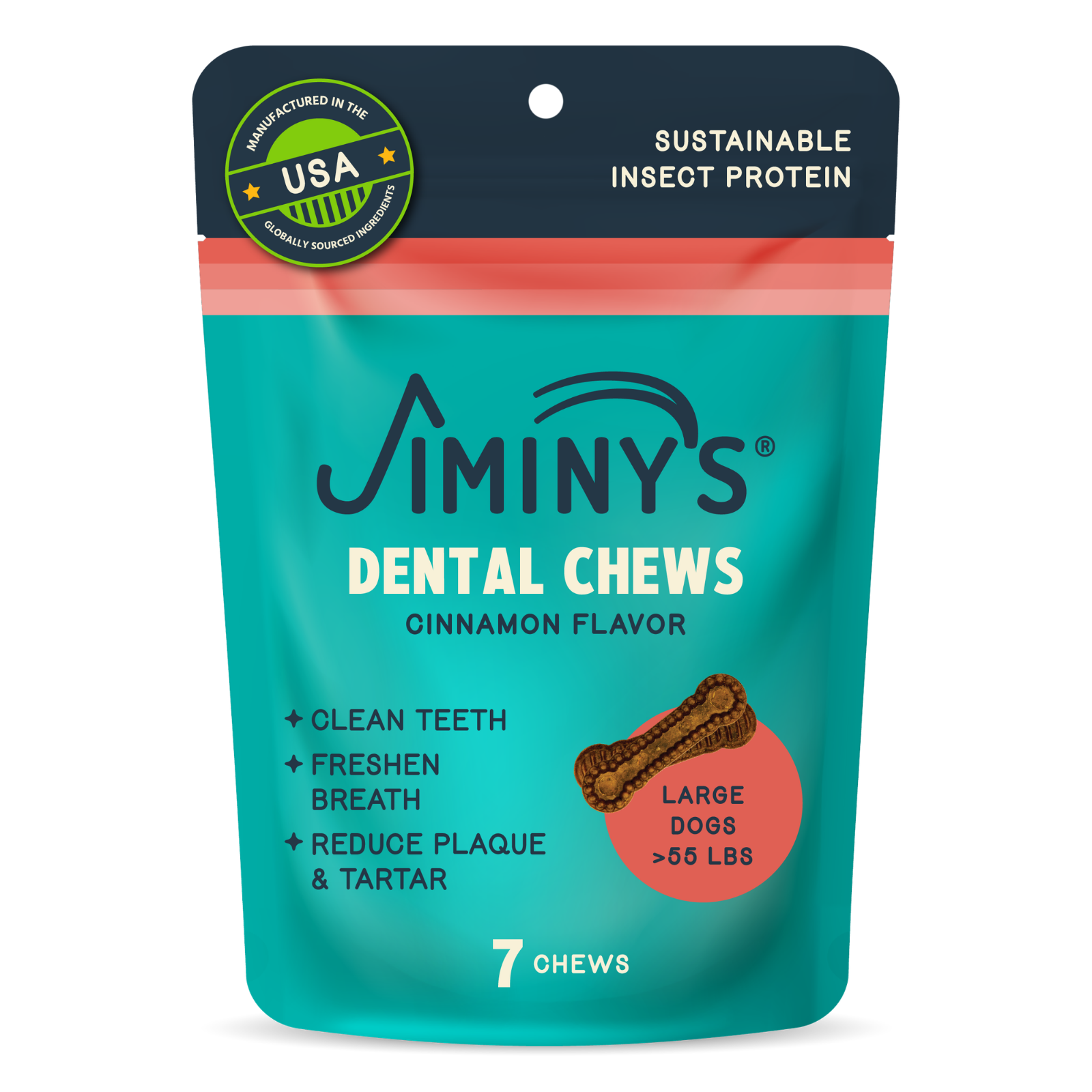 Cinnamon Dental Chews for Large Dogs