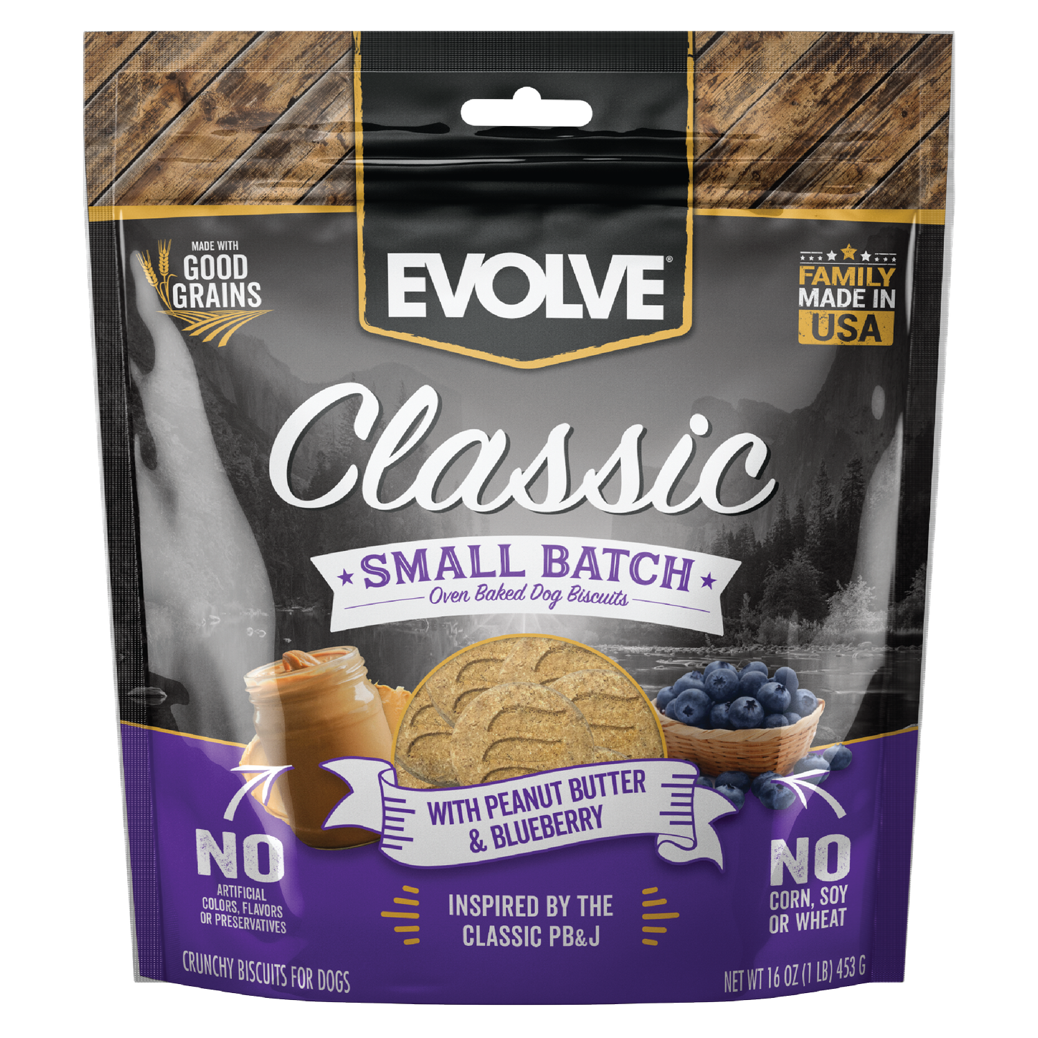 Classic Small Batch Oven Baked Biscuits with Peanut Butter & Blueberry
