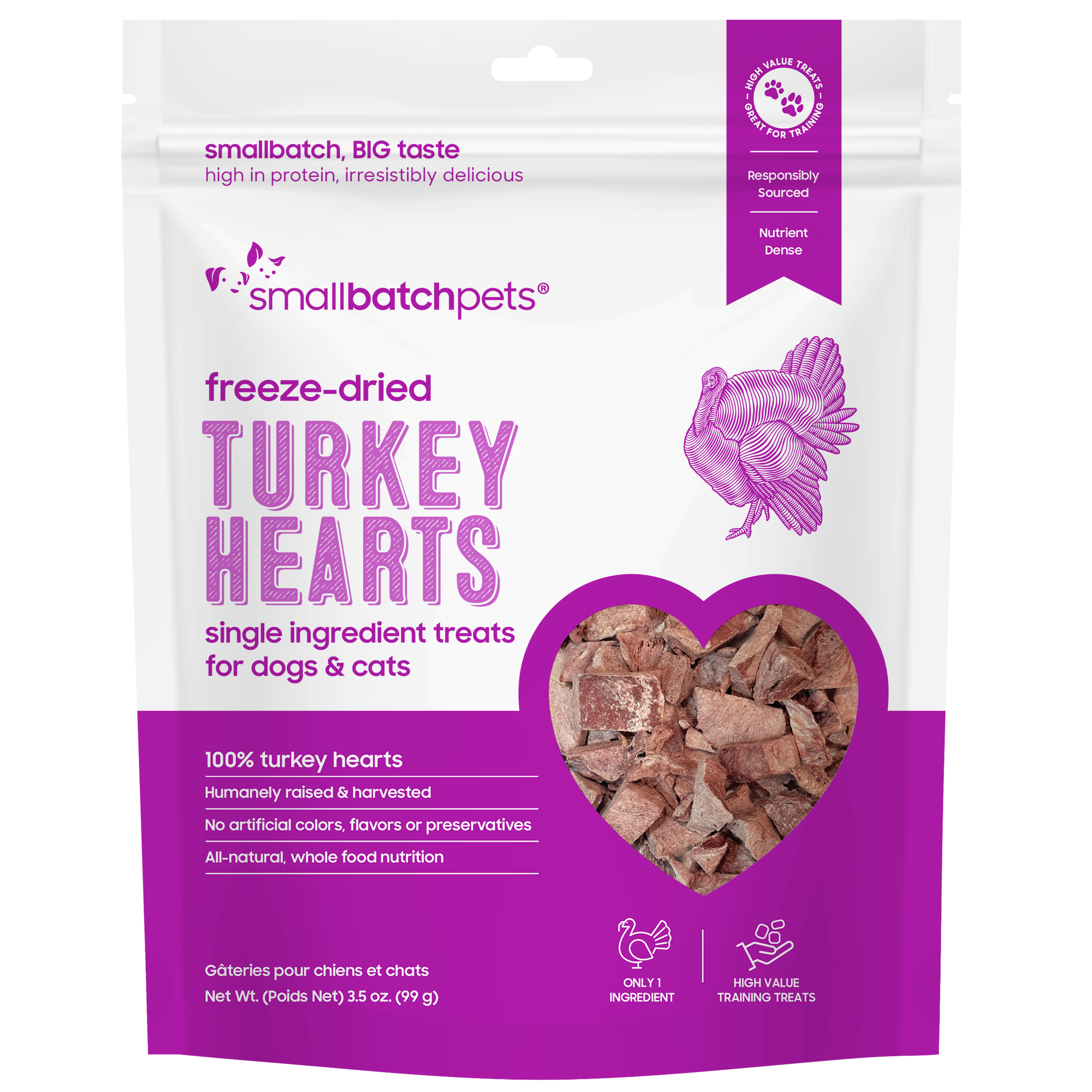 Freeze-Dried Turkey Heart Treats