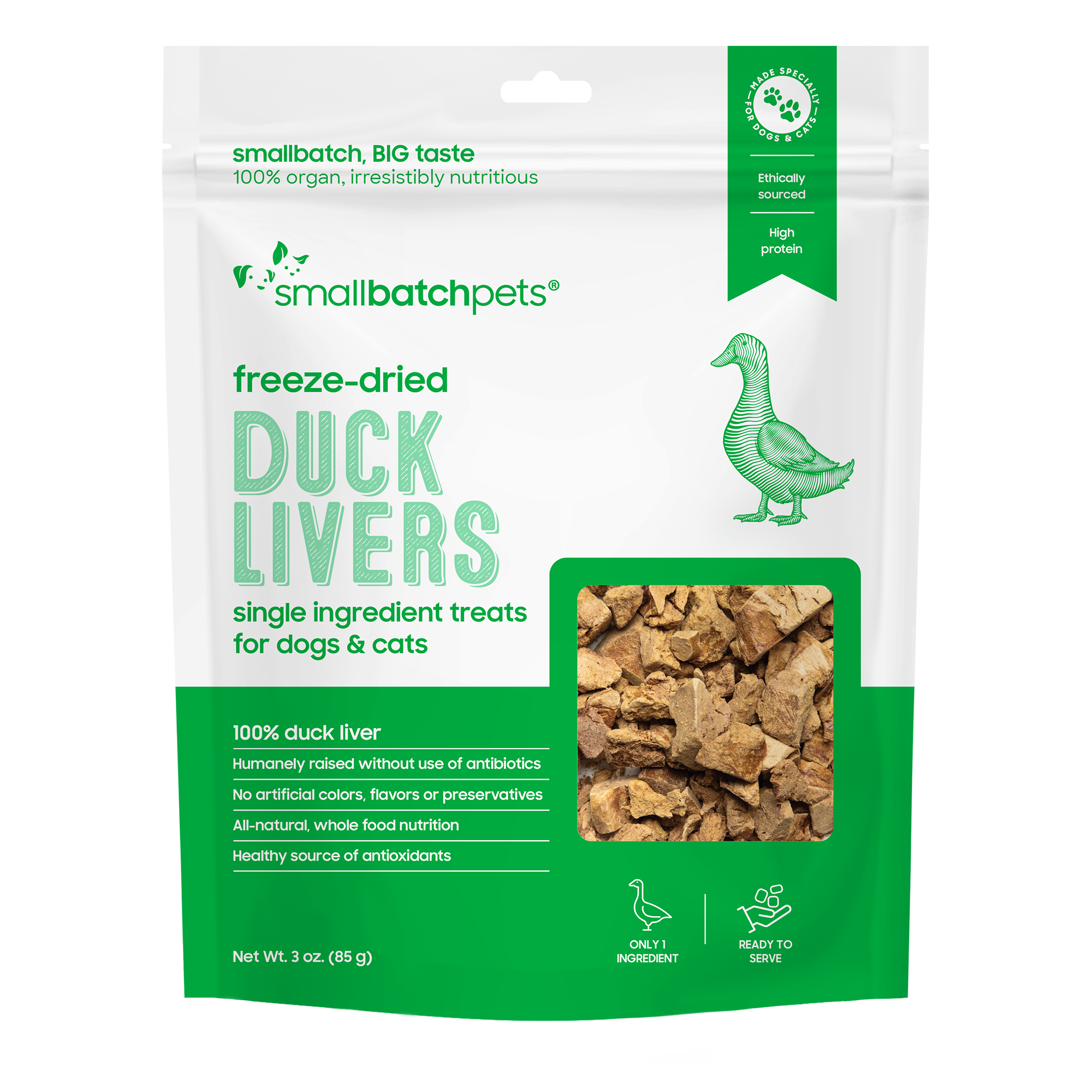 Freeze-Dried Duck Liver Treats
