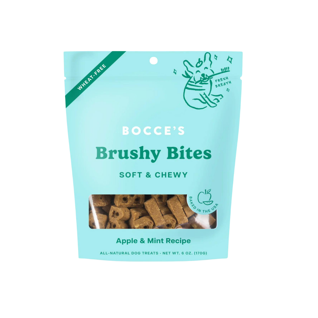 Brushy Bites Apple & Mint Soft & Chewy Treats for Fresh Breath