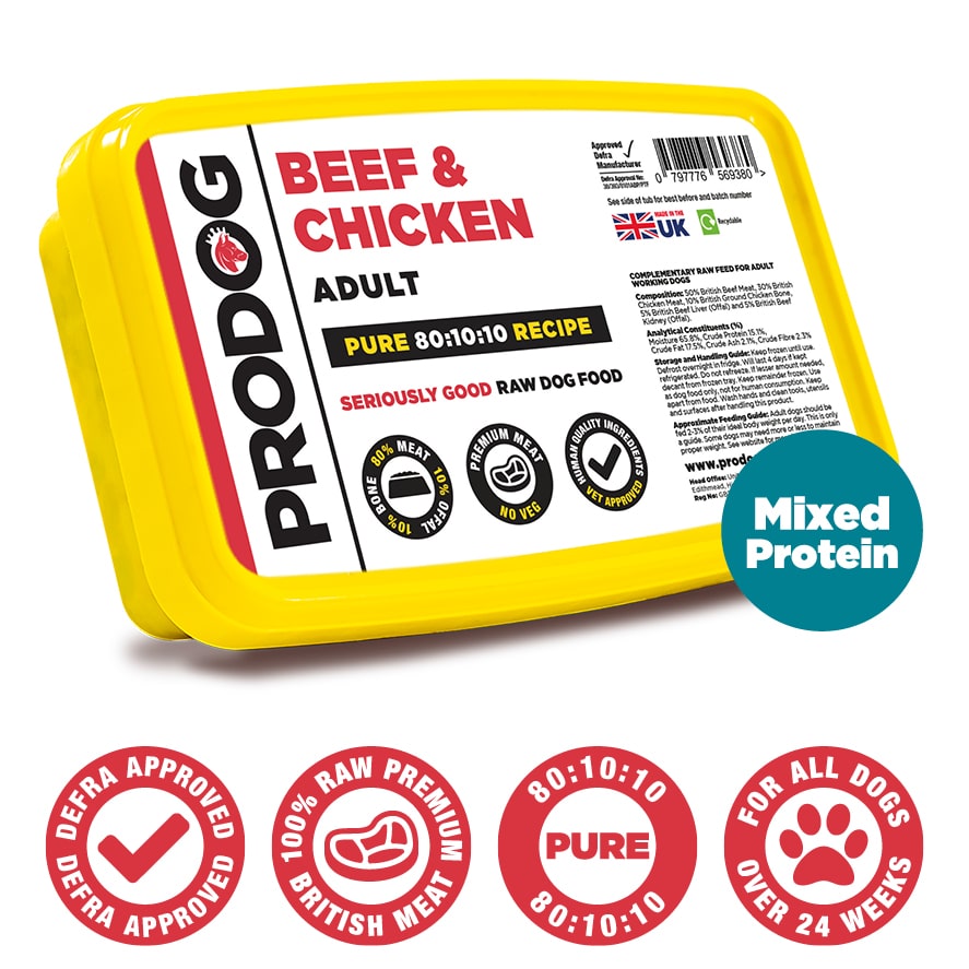Beef & Chicken 80:10:10 Raw Dog Food Meal