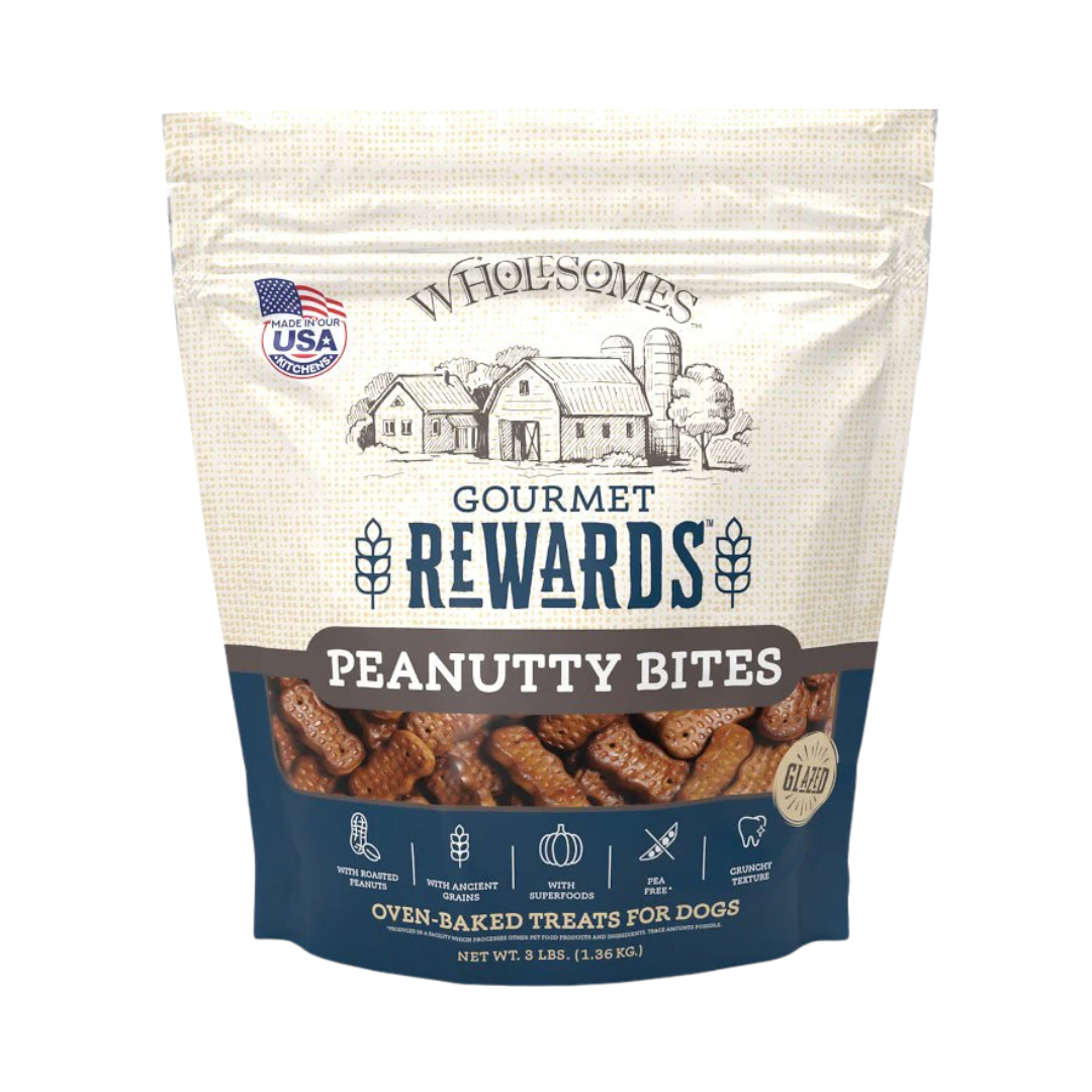 Gourmet Rewards Peanutty Bites - Roasted Peanut Dog Biscuits