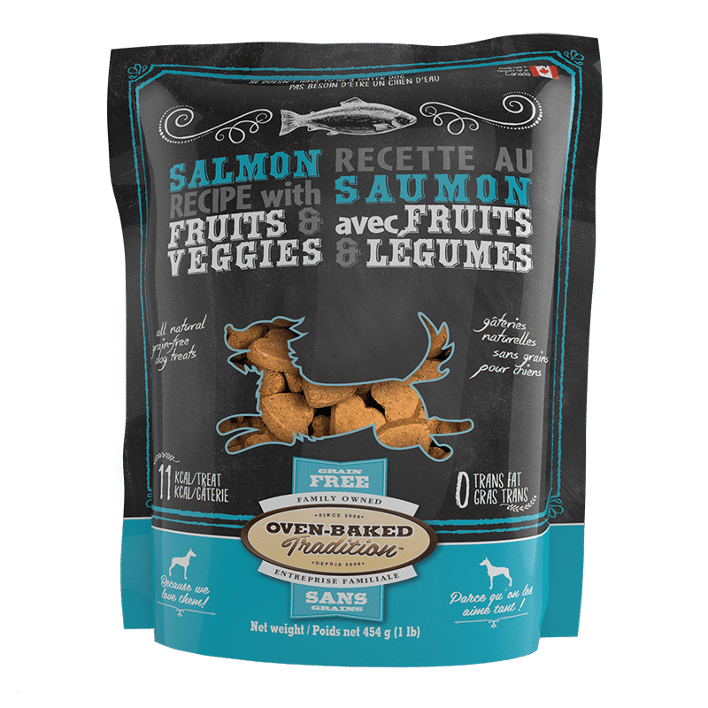 Natural grain-free treats for dogs – Salmon with fruits and vegetables