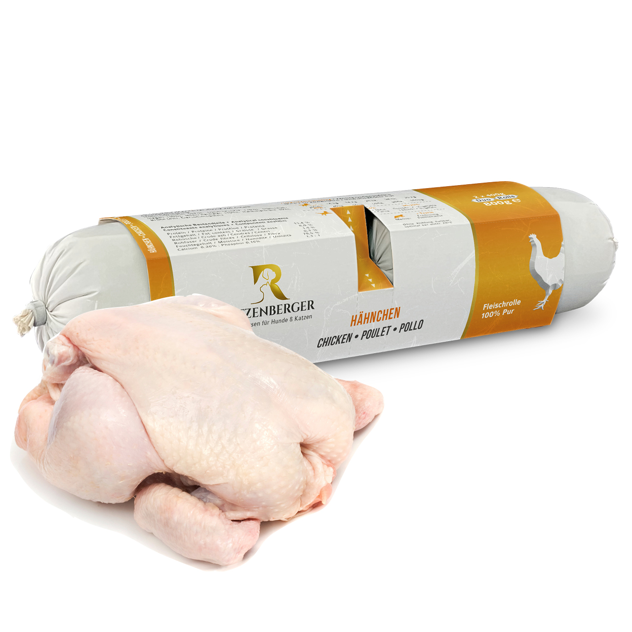 Hähnchen Pure Fleischrolle Duo-Rolls